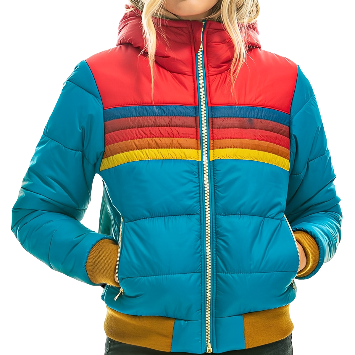 Giacca Invernale Donna Trapuntata con Cappuccio Regular Fit - Vesarelli