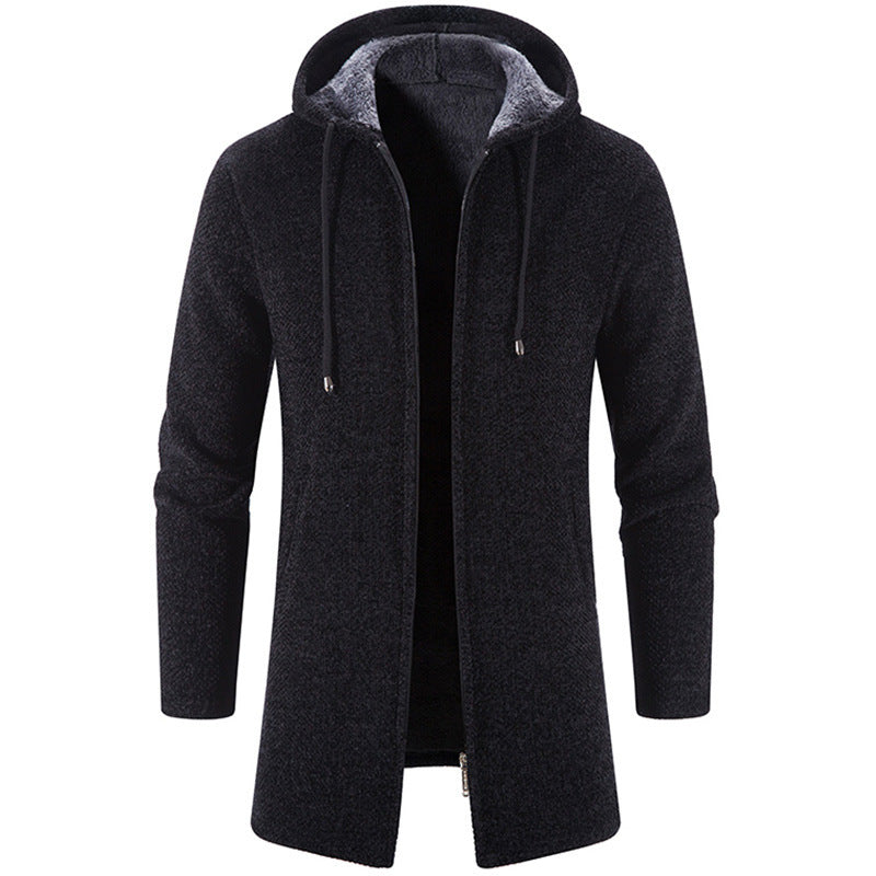 Giacca in Pile Con Cappuccio Per Uomo | Faren Nero