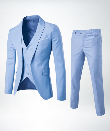 Completo Uomo Tre Pezzi Giacca Sfiancata Gilet Pantaloni