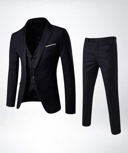 Completo Uomo Tre Pezzi Giacca Sfiancata Gilet Pantaloni