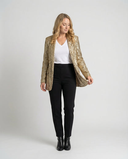 Giacca Donna con Paillettes Slim Fit