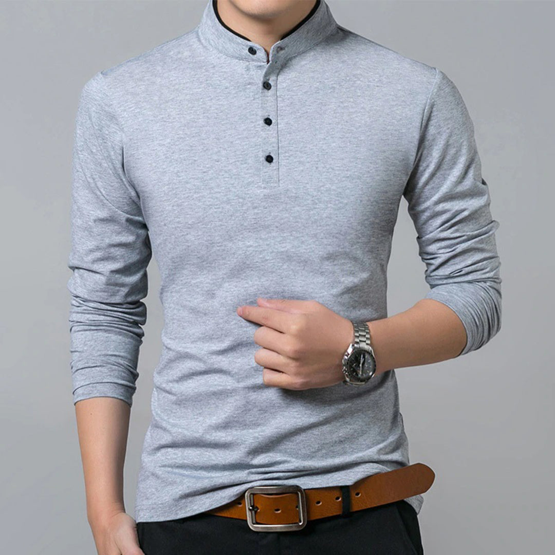Maglione Uomo Casual in Maglia Collo Basso Classico