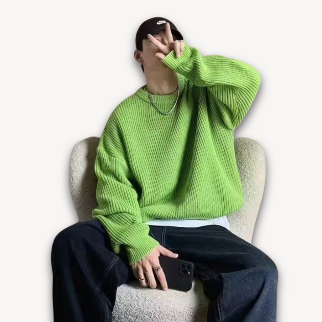 Maglione Oversize Uomo Girocollo Morbido - Brentozzi