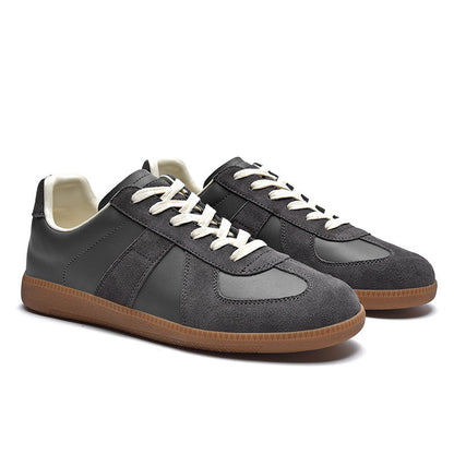 Sneakers Uomo Basse con Lacci e Dettagli a Pannelli