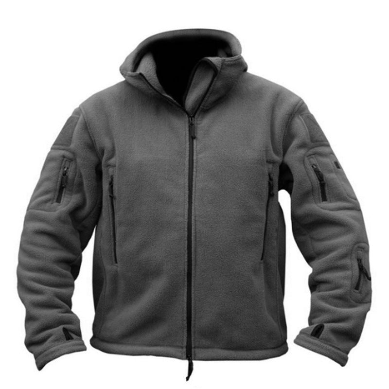 Giacca Fleece Uomo Outdoor Antivento con Tasche Antifurto