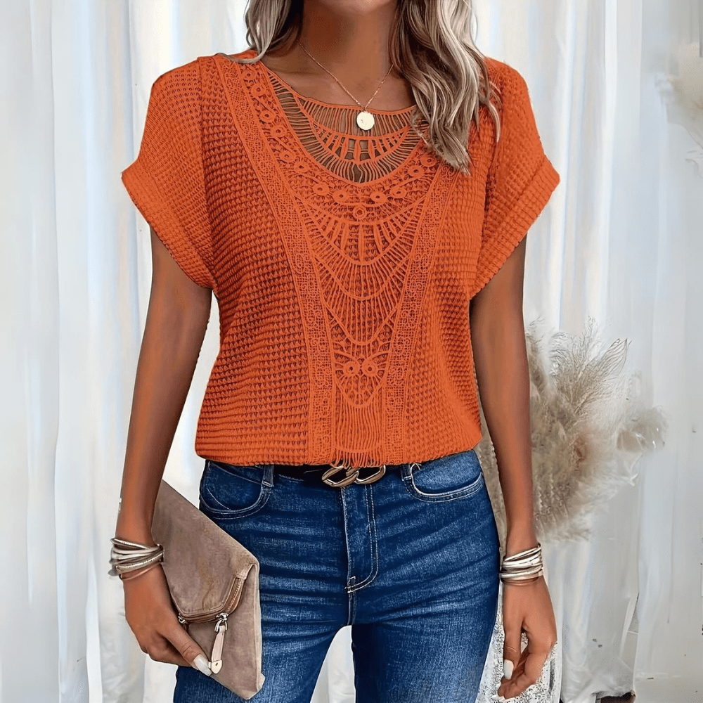 Donna Boho Manica Corta Estate