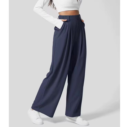 Pantaloni Estivi Donna Vita Alta Taglio Largo