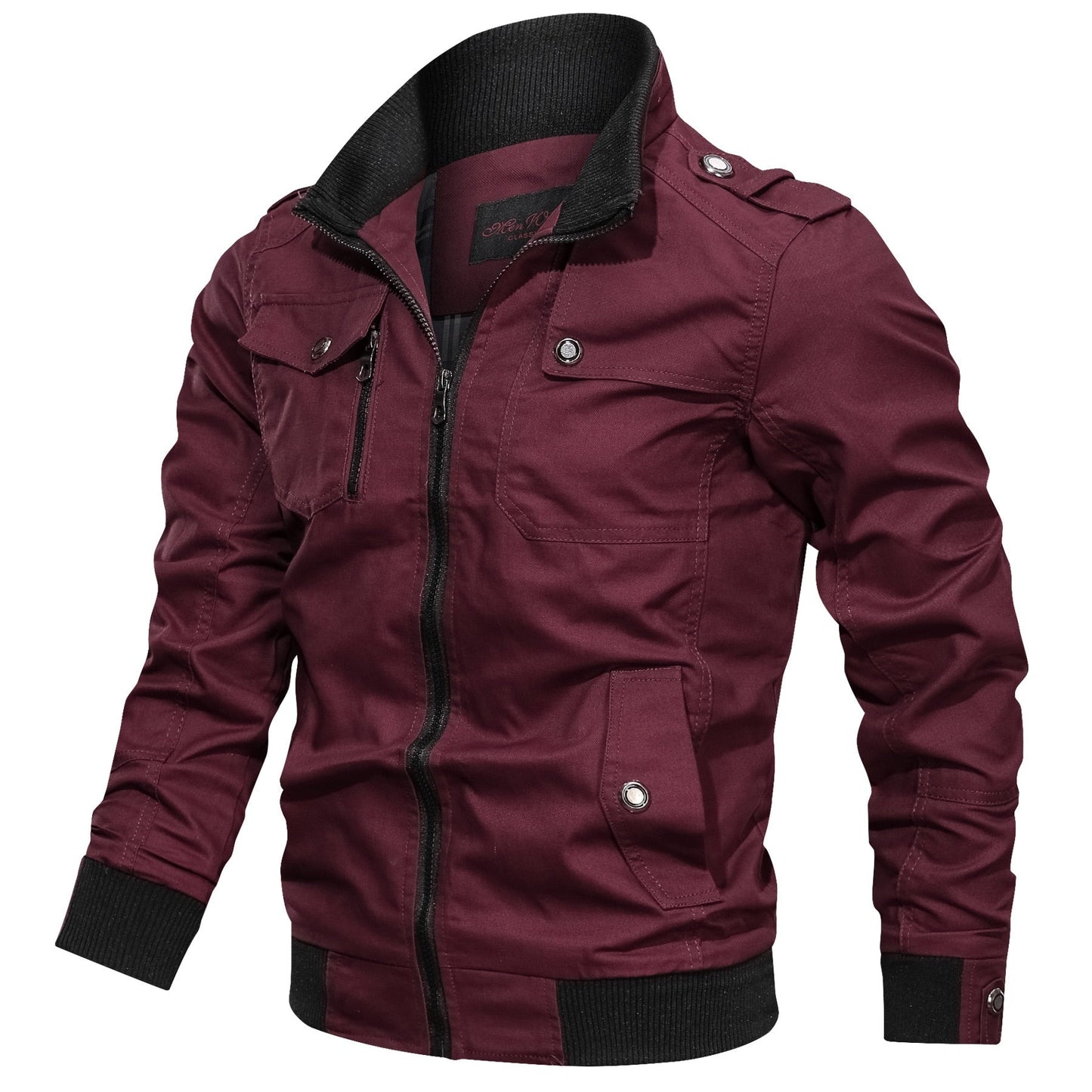 Bomber Uomo Antivento Stile Classico Rifinitura Robusta
