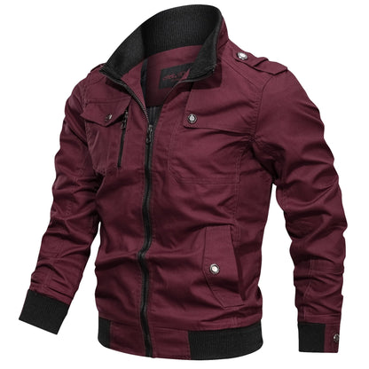 Bomber Uomo Antivento Stile Classico Rifinitura Robusta