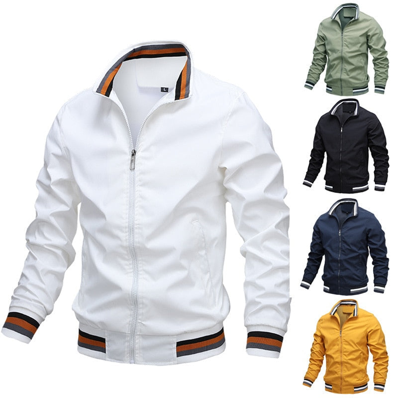 Giacca Bomber Uomo Stile Classico Vestibilità Regular