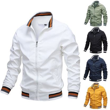 Giacca Bomber Uomo Stile Classico Vestibilità Regular