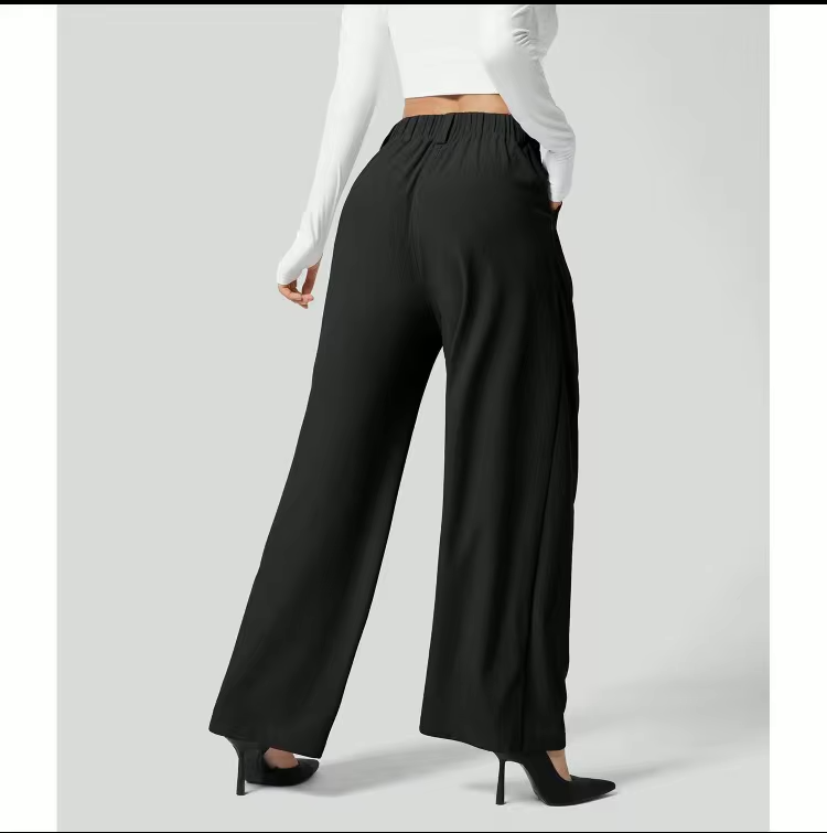 Pantaloni Estivi Donna Vita Alta Taglio Largo