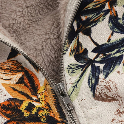 Giacca Donna Casual in Tessuto Morbido con Stampa Floreale