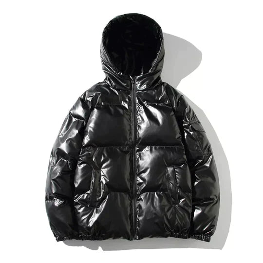 Giacca Invernale Uomo Imbottita Antivento Effetto Metallizzato - Brentozzi