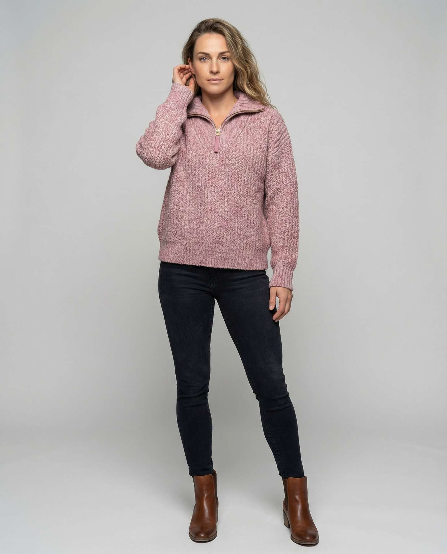 Maglione Donna con Zip Frontale - Brentozzi