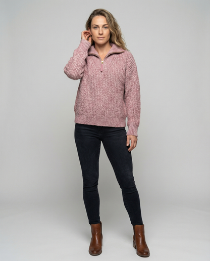 Maglione Donna con Zip Frontale - Brentozzi