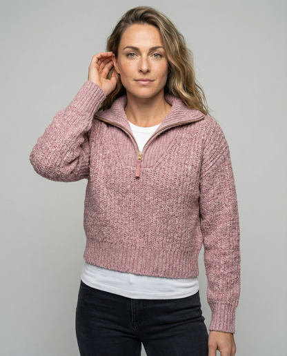 Maglione Donna con Zip Frontale