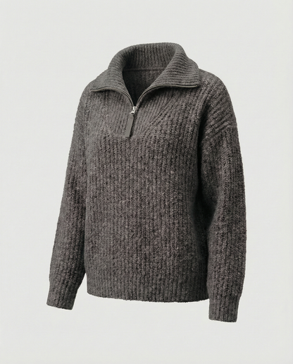 Maglione Donna con Zip Frontale