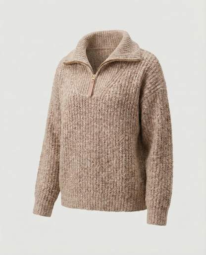 Maglione Donna con Zip Frontale