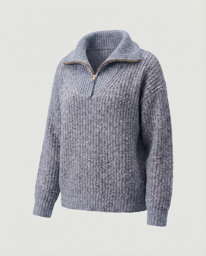 Maglione Donna con Zip Frontale