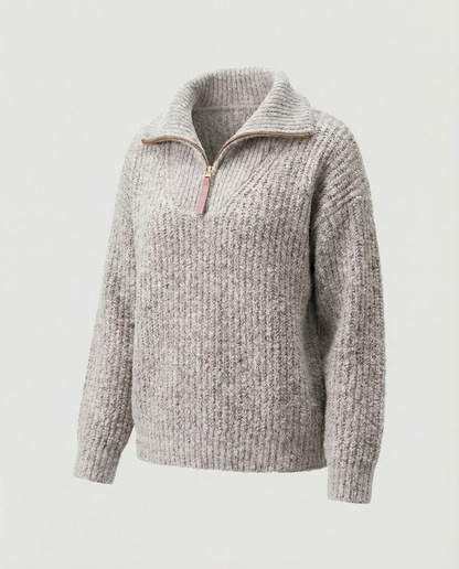 Maglione Donna con Zip Frontale