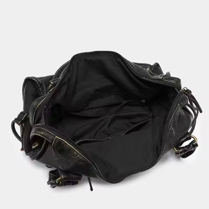 Borsa Tracolla Donna Vintage con Chiusura Zip