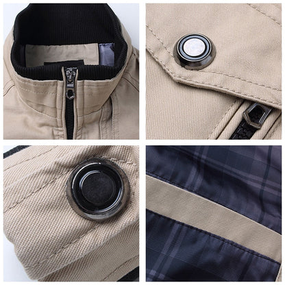 Bomber Uomo Antivento Stile Classico Rifinitura Robusta