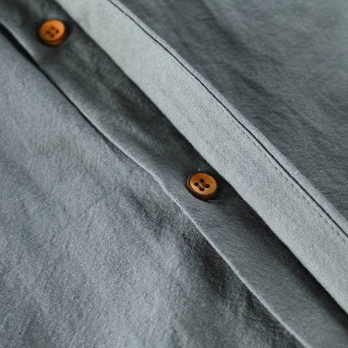 Camicia Uomo Elegante Colletto alla Coreana