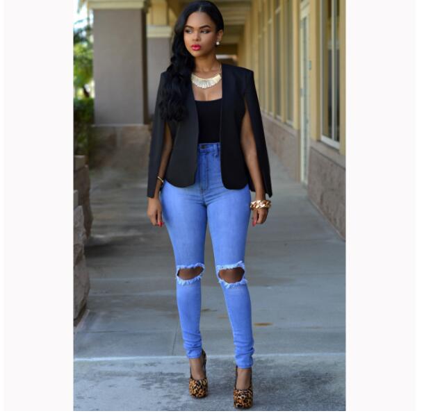 Blazer Donna Cape Aperto Manica Lunga