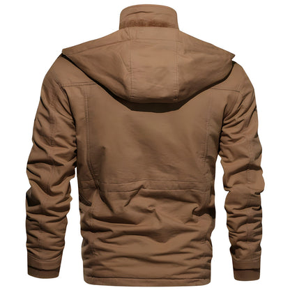 Giacca Uomo con Tasche Multiple e Fodera Calda