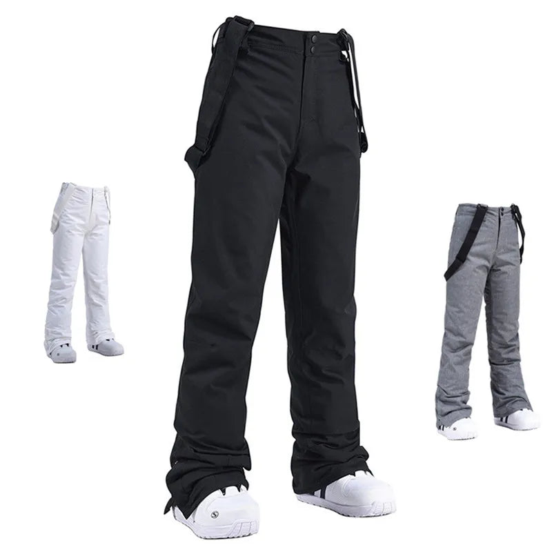Pantaloni Sci Unisex con Bretelle Invernali Impermeabili