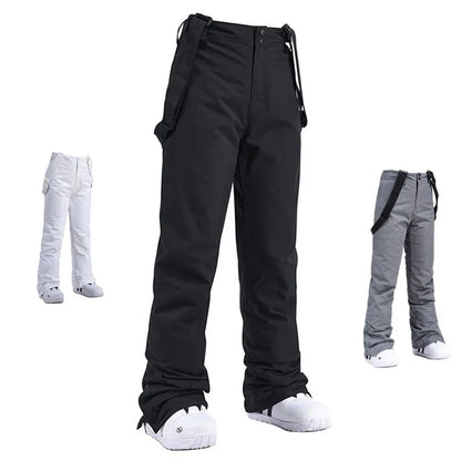 Pantaloni Sci Unisex con Bretelle Invernali Impermeabili