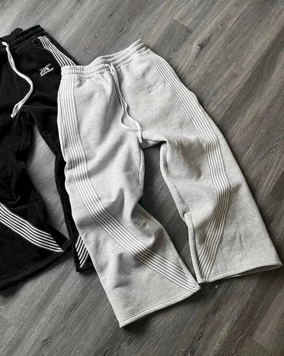 Pantaloni Jogging Uomo con Righe Retro Vestibilità Comfort