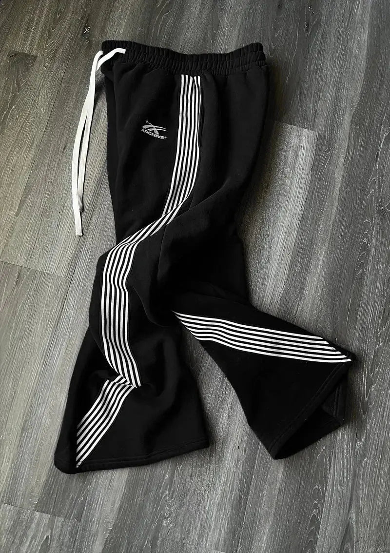 Pantaloni Jogging Uomo con Righe Retro Vestibilità Comfort - Brentozzi
