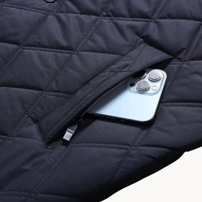 Giacca Uomo Imbottita con Cuciture Regolari Vestibilità Classica