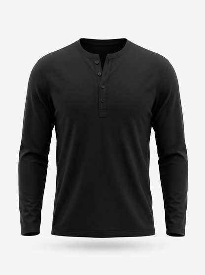 Harlon | Maglia Uomo Henley Manica Lunga Slim Fit 1