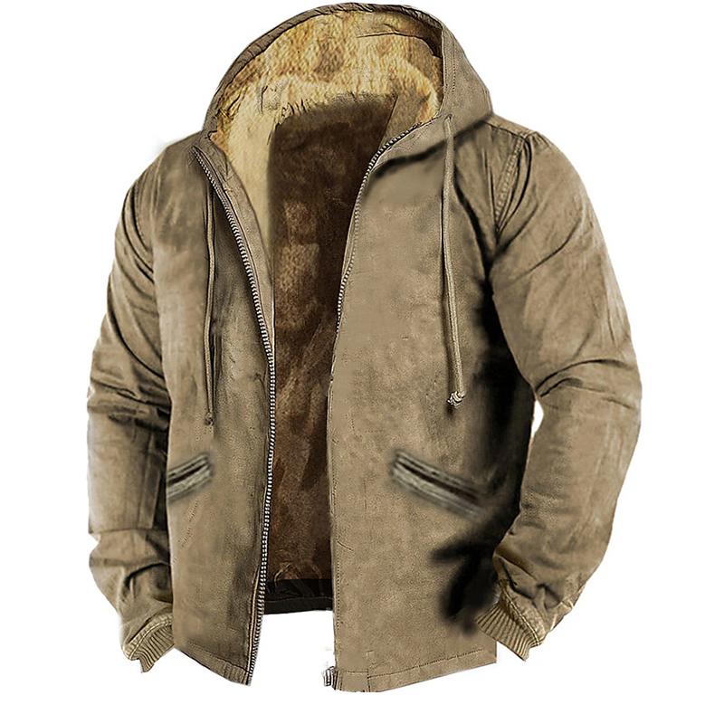 Giacca Uomo con Fodera Sherpa Calda e Confortevole Invernale