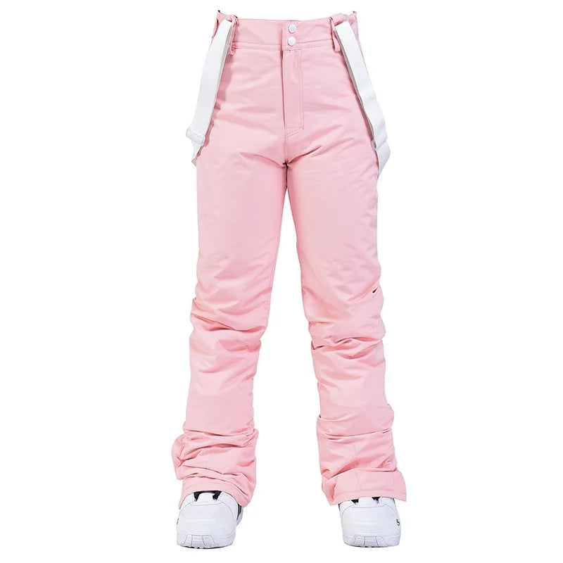 Pantaloni Sci Unisex con Bretelle Invernali Impermeabili