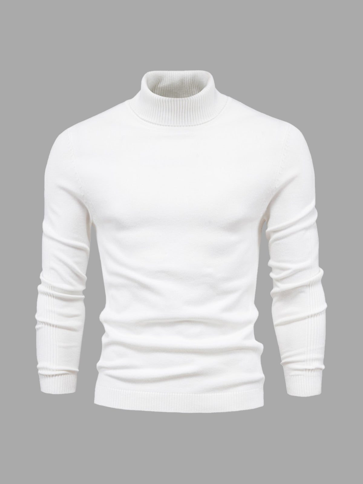 Maglione Uomo Collo Alto Morbido Vestibilità Regolare