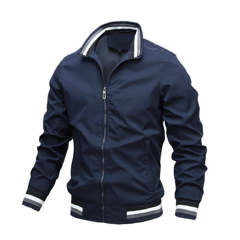 Giacca Bomber Uomo Stile Classico Vestibilità Regular
