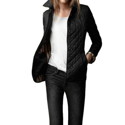 Giacca Donna Quadri con Colletto Rever Elegante