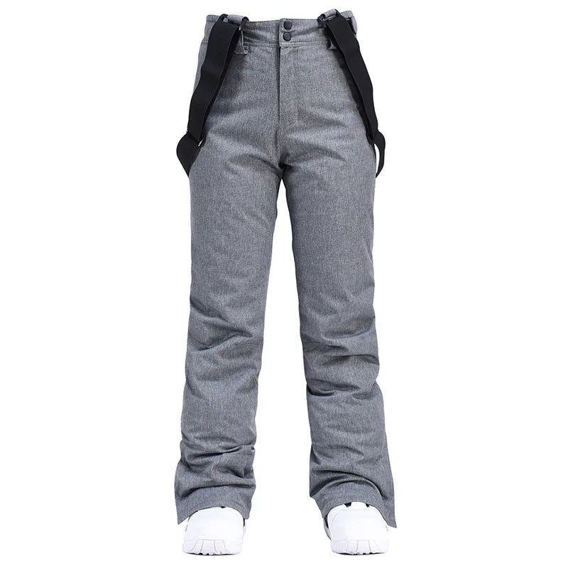 Pantaloni Sci Unisex con Bretelle Invernali Impermeabili