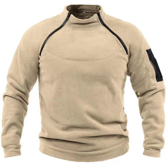 Felpa Uomo in Pile con Fodera Calda Stile Explorer