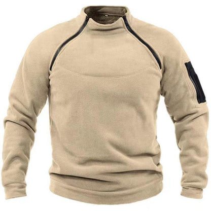 Felpa Uomo in Pile con Fodera Calda Stile Explorer