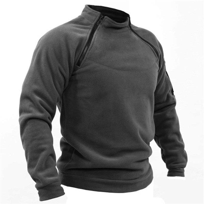 Felpa Uomo in Pile con Fodera Calda Stile Explorer