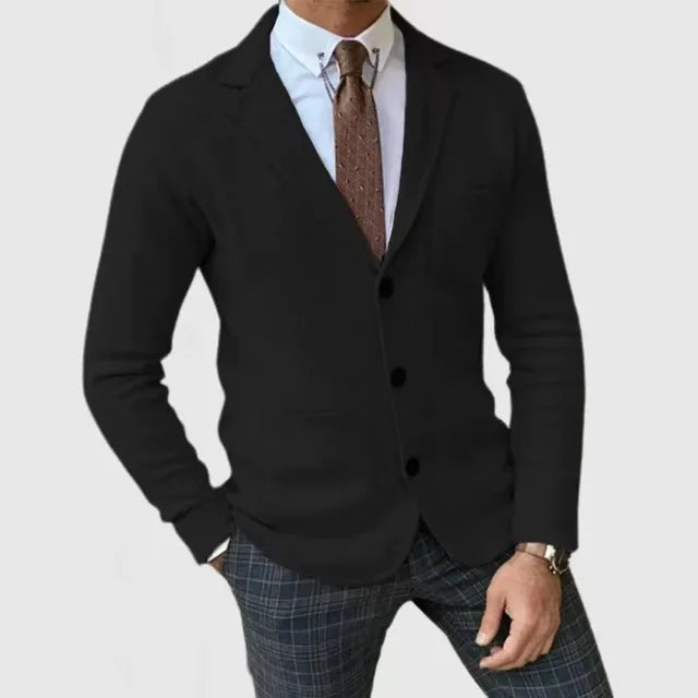 Blazer Uomo Maglia Slim Fit Bottoni e Colletto Rever