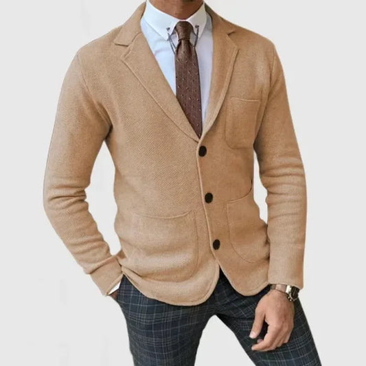 Blazer Uomo Maglia Slim Fit Bottoni e Colletto Rever - Brentozzi