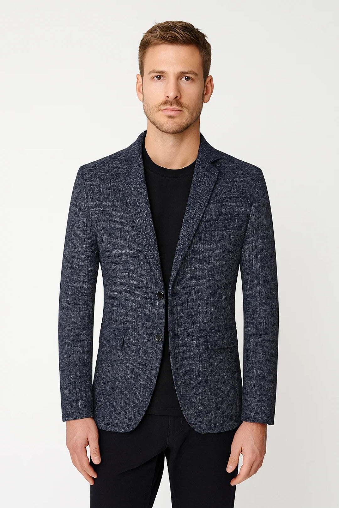 Blazer Uomo Slim Fit con Bottoni e Linea Sottile