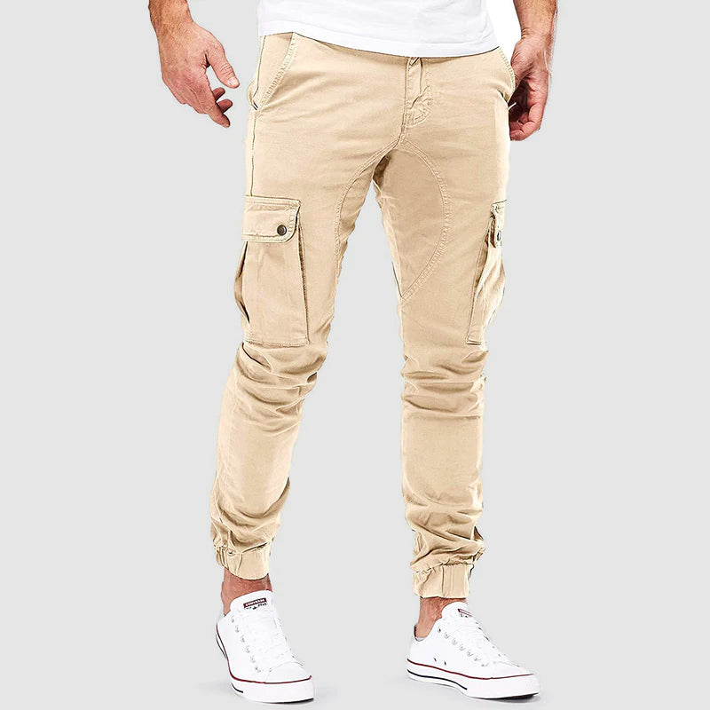 Pantaloni Cargo Uomo in Cotone con Tasche Comodi Stile Urbano