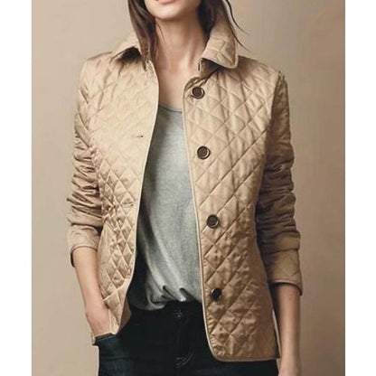 Giacca Donna Quadri con Colletto Rever Elegante